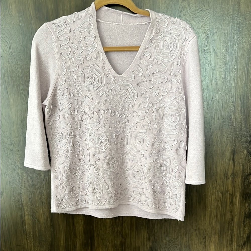 Elegant Textured Lilac Sweater